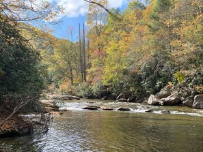 At the South Toe River just below the house