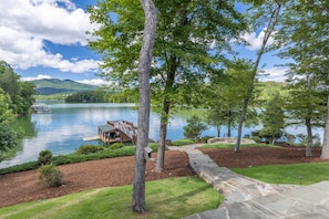 Easy slope to the water and dock.