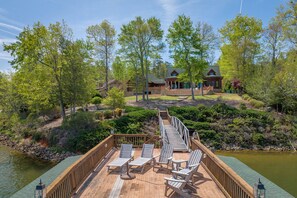 Large dock for added outdoor space. Boat not included.