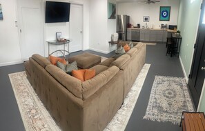 Open concept kitchen and living room