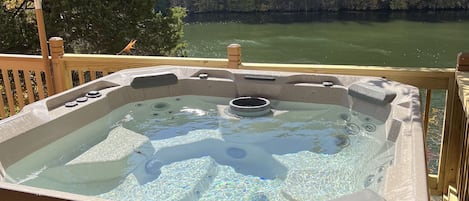 Hot Tub on back deck.