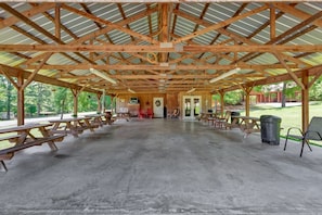 Enjoy your dinner on one of the picnic tables or just come hang out!