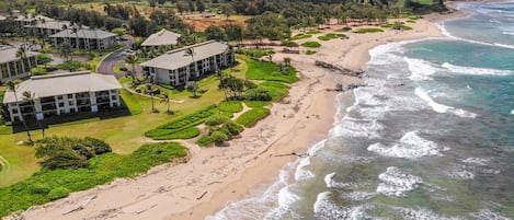 Beach in front of Kauai Beach Villas