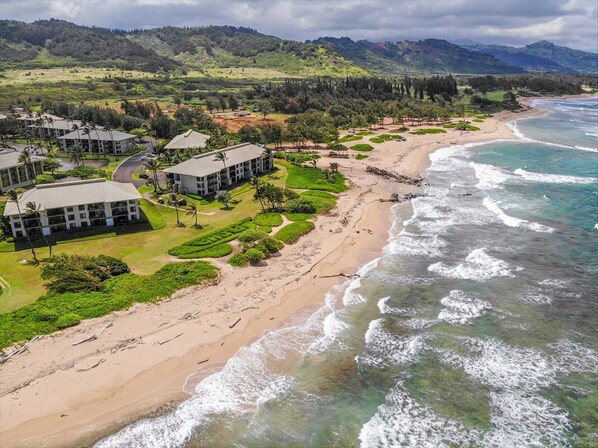 Beach in front of Kauai Beach Villas