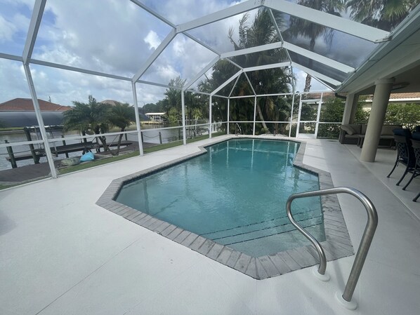 heated pool with great view