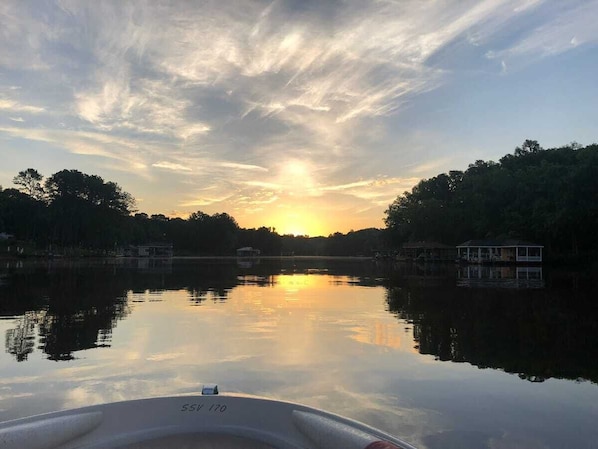 view from out boat in our cove