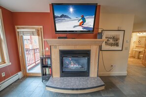 Unwind with the gas fireplace