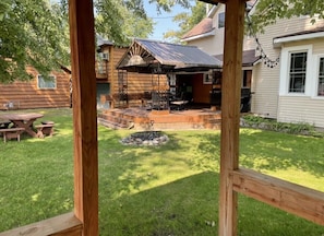 Another view of the yard and patio from the game room.