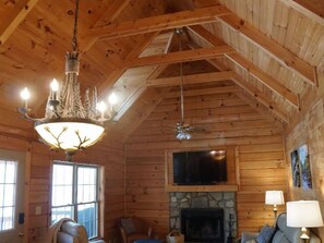 High Cathedral Ceiling in the Living Room