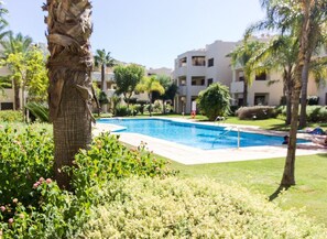 Swimming pool view from the apartment