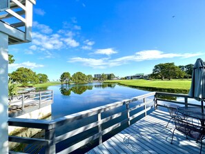 Beautiful views of the pond and bay