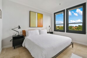 Spacious studio suite with a king-size bed