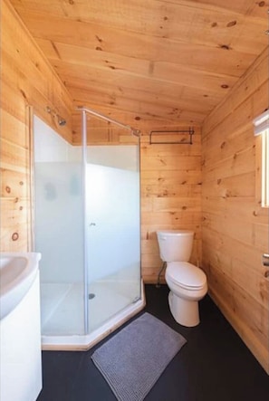 Full bathroom w/ stand up shower.