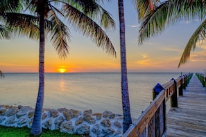 View from the entrance of the dock (sunset)