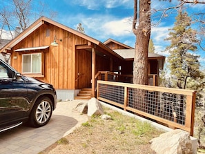 Easy level parking to Custom Built Moonridge Home