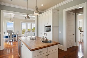 Kitchen with room for the whole family to take part in cooking the favorite meal