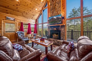 Mountain view from living room