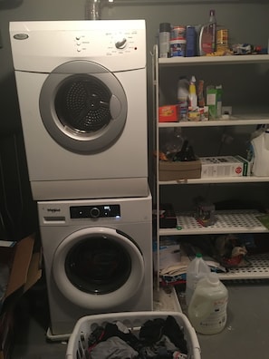 Laundry room.  Bigger washers and dryers don't fit :(