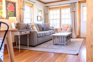 Classic charm meets modern comfort in this living room.