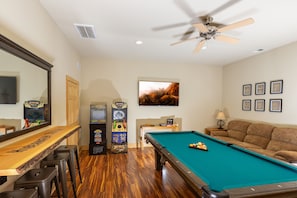 Get ready for some competition in this spacious gameroom!