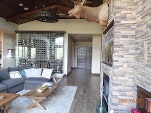 Upstairs Family Room with view of Main Entrance