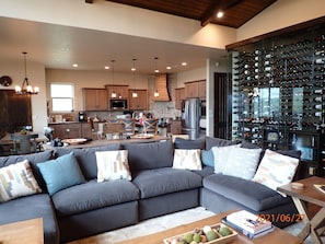 Upstairs Family Room with View of Kitchen