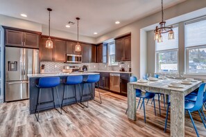 Kitchen with Island and Dining on the  2nd Level