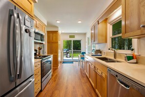 View of fully stocked kitchen