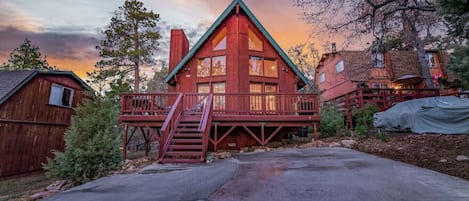 Your perfect extended A-frame cabin awaits!