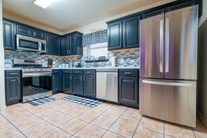 Newly renovated black kitchen
