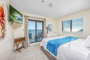 Master bedroom opens to balcony