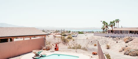 Lake view from the pool