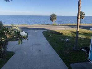 View from raised deck 