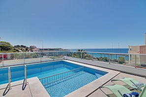 Pool with sea view