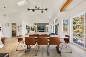 Dining open to Living Room to give a grand feel.