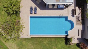 Aerial view of swimming pool