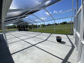 huge screened patio