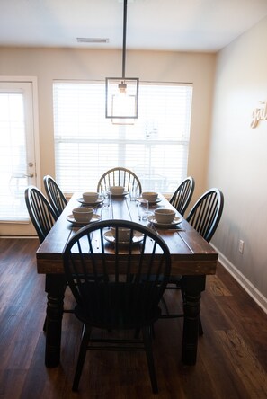 Plenty of dining space for family or friends.