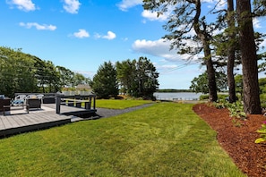 View of saltwater pond from front yard