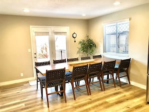 Beautiful custom built farm table to gather around with family and friends