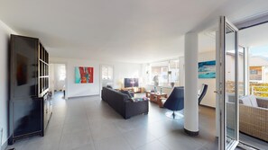 Living area with kitchen