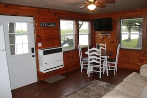 Living and dining room - looking out on the lake