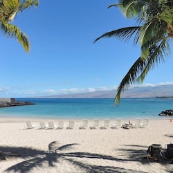 Spend the day at the Mauna Lani Private Beach Club is a short walk away.