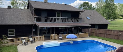 View of heated pool - allows extended swimming season from April until Sept.
