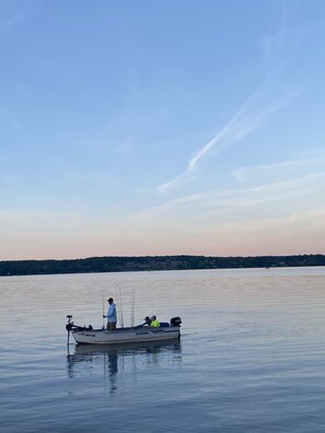 Bass fishing on Chautauqua Lake