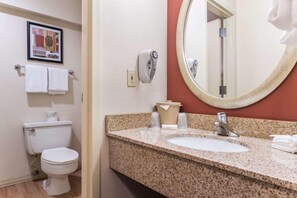 Bathroom with the essential toiletries provided!