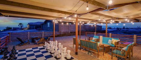 Life Size Chess | Ample Seating & Lighting