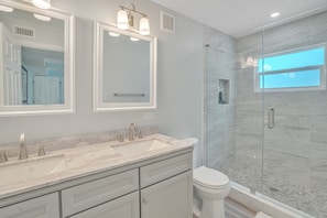 Room, Indoors, Bathroom, Sink Faucet, Double Sink