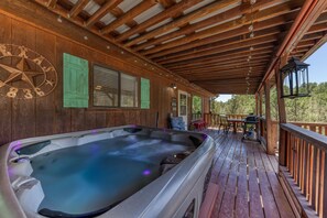 Covered Front Porch and Hot Tub