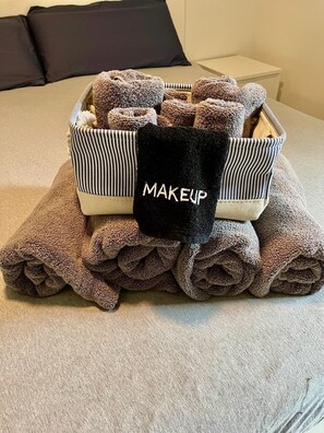 Each bedroom comes with plenty of plush towels for a comfortable stay!